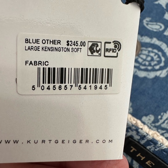 Kurt Geiger Blue & White Lace shoulder bag- with dust bag - Picture 9 of 16